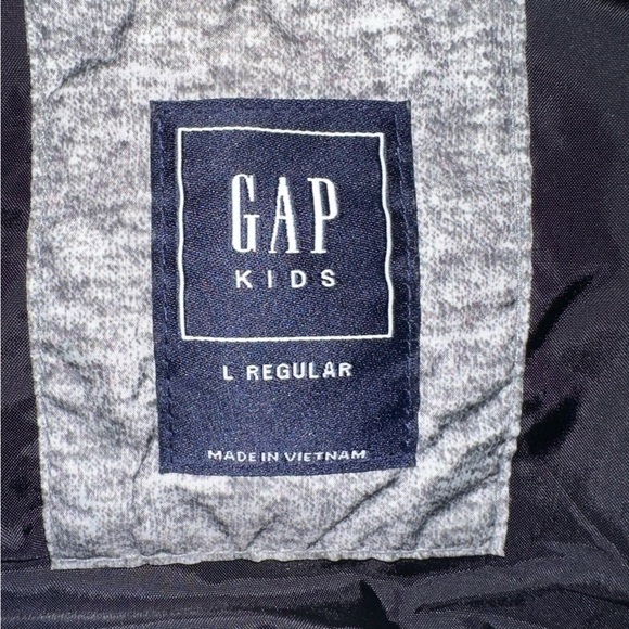 NWOT GAP Boys Marl Heather Gray Black Warmest PuffeR vest size Large - Picture 5 of 7